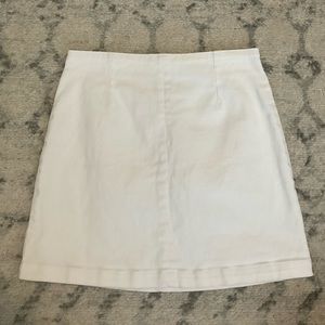 F21 White Mini Skirt